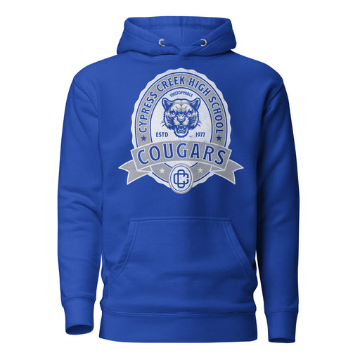 Cypress Creek High School Cougars Royal Blue Premium Unisex Hoodie 212