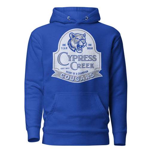 Cypress Creek High School Cougars Royal Blue Premium Unisex Hoodie 215