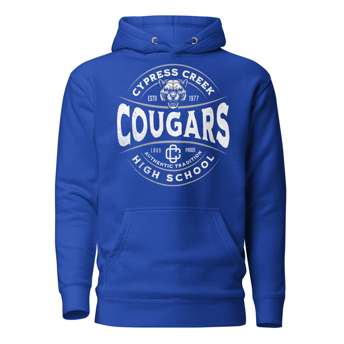 Cypress Creek High School Cougars Royal Blue Premium Unisex Hoodie 216