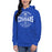 Woman wearing Cypress Creek High School Cougars Royal Blue Premium Unisex Hoodie 216