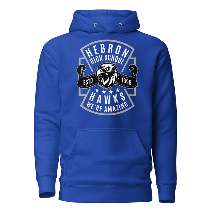 Hebron High School Hawks Royal Blue Premium Unisex Hoodie 207