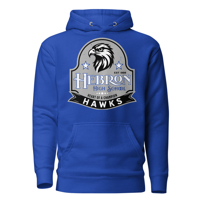 Hebron High School Hawks Royal Blue Premium Unisex Hoodie 219