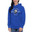 Woman wearing New Caney High School Eagles Royal Blue Premium Unisex Hoodie 201