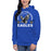 Woman wearing New Caney High School Eagles Royal Blue Premium Unisex Hoodie 208