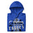 Neatly folded New Caney High School Eagles Royal Blue Premium Unisex Hoodie 210