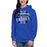 Woman wearing New Caney High School Eagles Royal Blue Premium Unisex Hoodie 210