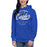 Woman wearing New Caney High School Eagles Royal Blue Premium Unisex Hoodie 226