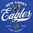 Close-up view of New Caney High School Eagles Royal Blue Premium Unisex Hoodie 226