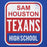 Close-up view of Sam Houston High School Texans Royal Blue Premium Unisex Hoodie 001