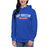 Woman wearing Sam Houston High School Texans Royal Blue Premium Unisex Hoodie 021