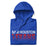 Neatly folded Sam Houston High School Texans Royal Blue Premium Unisex Hoodie 024