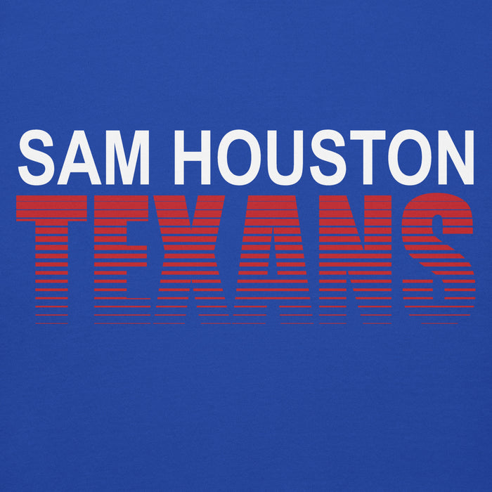 Close-up view of Sam Houston High School Texans Royal Blue Premium Unisex Hoodie 024