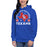 Woman wearing Sam Houston High School Texans Royal Blue Premium Unisex Hoodie 208