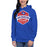 Woman wearing Sam Houston High School Texans Royal Blue Premium Unisex Hoodie 209