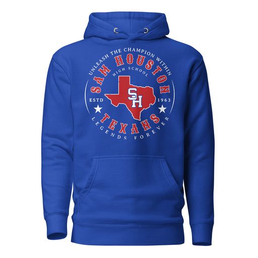 Sam Houston High School Texans Royal Blue Premium Unisex Hoodie 214