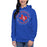 Woman wearing Sam Houston High School Texans Royal Blue Premium Unisex Hoodie 214