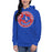 Woman wearing Sam Houston High School Texans Royal Blue Premium Unisex Hoodie 215