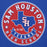 Close-up view of Sam Houston High School Texans Royal Blue Premium Unisex Hoodie 215