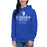 Woman wearing St. Frederick High School Warriors Royal Blue Premium Unisex Hoodie 217