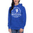 Woman wearing St. Frederick High School Warriors Royal Blue Premium Unisex Hoodie 206