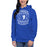 Woman wearing St. Frederick High School Warriors Royal Blue Premium Unisex Hoodie 207