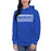 Woman wearing St. Frederick High School Warriors Royal Blue Premium Unisex Hoodie 049