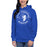 Woman wearing St. Frederick High School Warriors Royal Blue Premium Unisex Hoodie 214