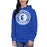 Woman wearing St. Frederick High School Warriors Royal Blue Premium Unisex Hoodie 220