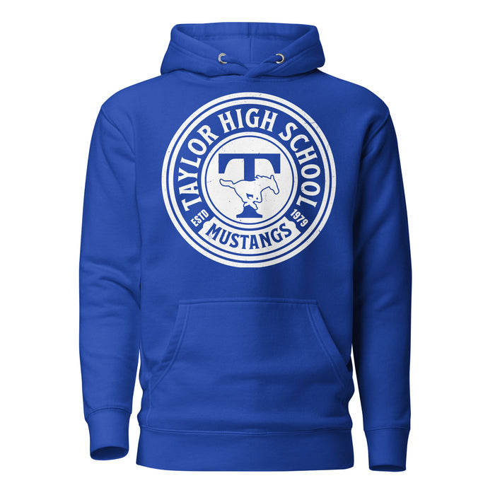 Taylor High School Mustangs Royal Blue Premium Unisex Hoodie 220