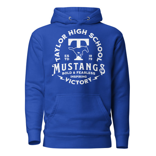 Taylor High School Mustangs Royal Blue Premium Unisex Hoodie 206