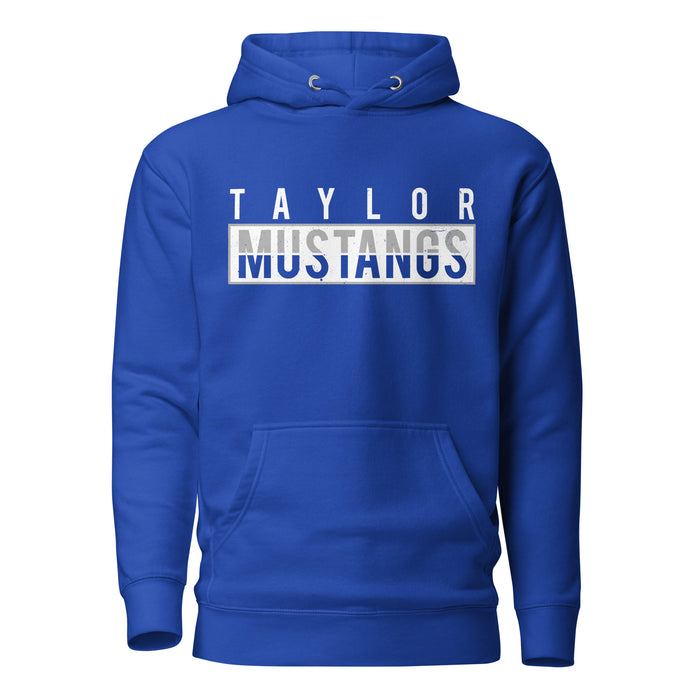 Taylor High School Mustangs Royal Blue Premium Unisex Hoodie 031