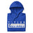 Neatly folded view of Taylor High School Mustangs Royal Blue Premium Unisex Hoodie 031