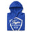 Neatly folded view of Taylor High School Mustangs Royal Blue Premium Unisex Hoodie 225