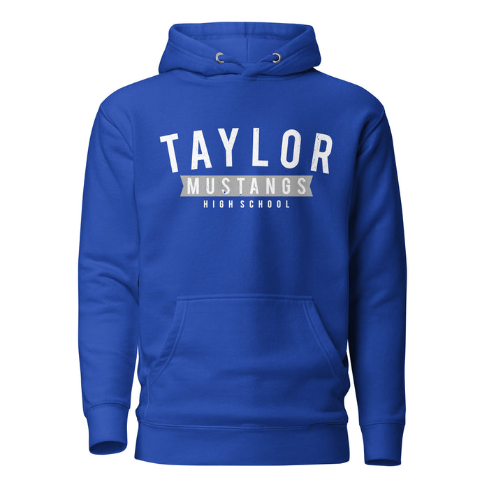 Taylor High School Mustangs Royal Blue Premium Unisex Hoodie 021