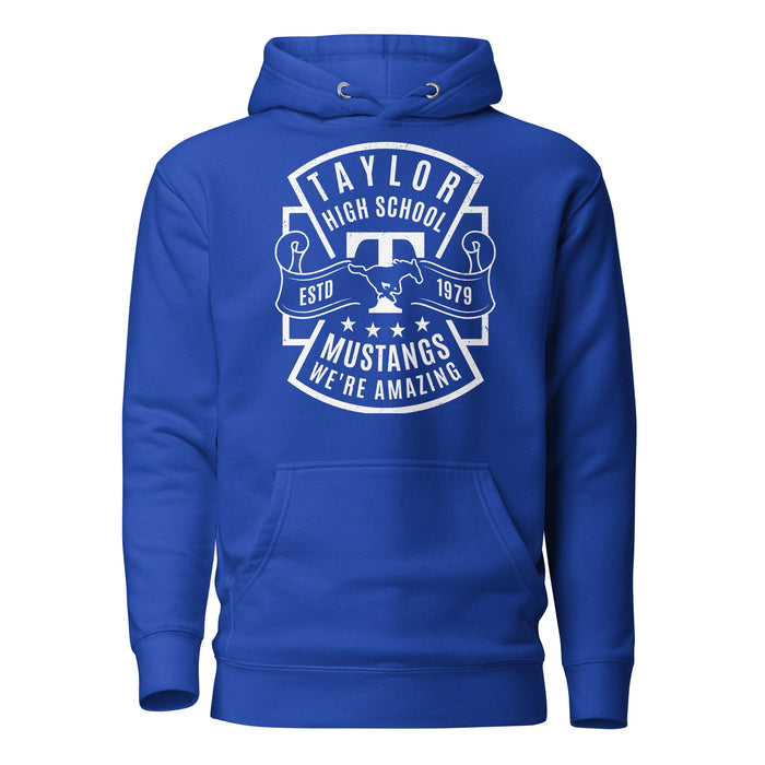 Taylor High School Mustangs Royal Blue Premium Unisex Hoodie 207