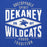 Close-up view of Dekaney High School Wildcats Royal Blue Premium Unisex Hoodie 210