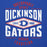 Close-up view of Dickinson High School Gators Royal Blue Premium Unisex Hoodie 210