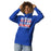 Woman wearing Dickinson High School Gators Royal Blue Premium Unisex Hoodie 238
