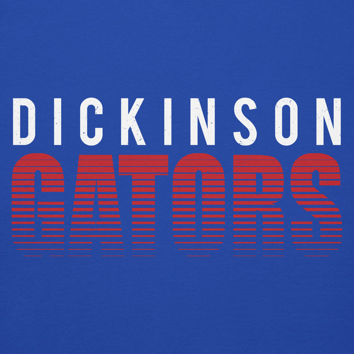 Close-up view of Dickinson High School Gators Royal Blue Premium Unisex Hoodie 024