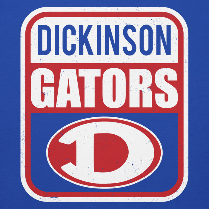 Close-up view of Dickinson High School Gators Royal Blue Premium Unisex Hoodie 001