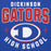 Close-up view of Dickinson High School Gators Royal Blue Premium Unisex Hoodie 204