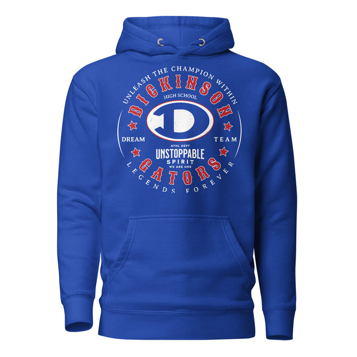 Dickinson High School Gators Royal Blue Premium Unisex Hoodie 214