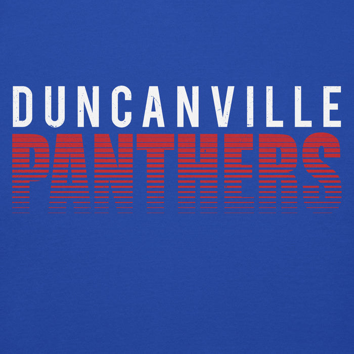 Close-up view of Duncanville High School Panthers Royal Blue Premium Hoodie 024