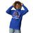 Woman wearing Duncanville High School Panthers Royal Blue Premium Hoodie 208