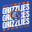 Close-up view of Grand Oaks High School Grizzlies Royal Blue Premium Unisex Hoodie 223