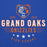 Close-up view of Grand Oaks High School Grizzlies Royal Blue Premium Unisex Hoodie 217