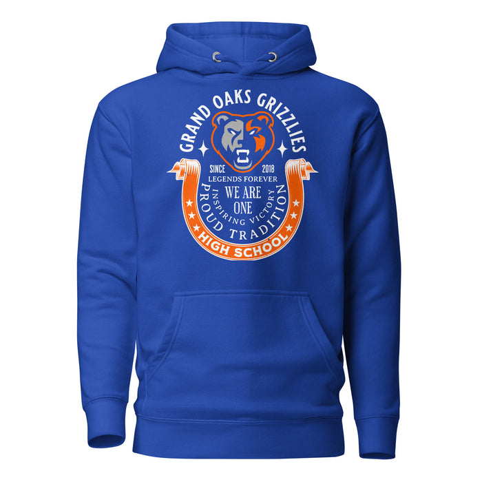 Grand Oaks High School Grizzlies Royal Blue Premium Unisex Hoodie 229