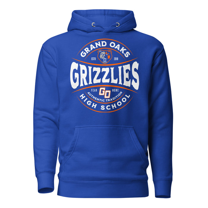 Grand Oaks High School Grizzlies Royal Blue Premium Unisex Hoodie 218