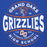 Close-up view of Grand Oaks High School Grizzlies Royal Blue Premium Unisex Hoodie 218