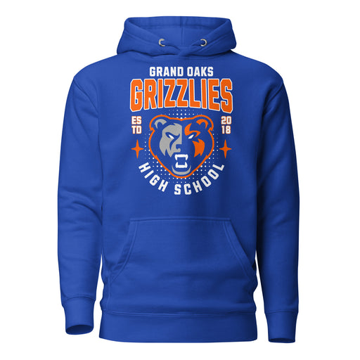 Grand Oaks High School Grizzlies Royal Blue Premium Unisex Hoodie 204